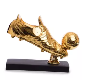 Статуэтка наградная спортивная Футбол Бутса с мячом C-1346-B2 FDSO    Золотой (33508183)
