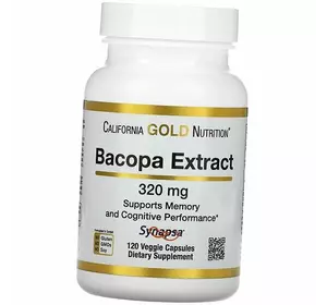 Экстракт Бакопы, Bacopa Extract 320, California Gold Nutrition  120вегкапс (71427013)