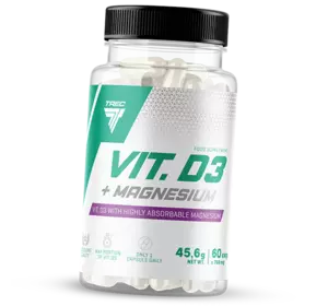 Витамин Д3 и Магний, Vit. D3 + Magnesium, Trec Nutrition  60капс (36101030)