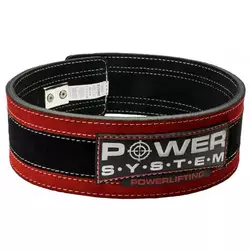 Пояс кожаный PS-3840 Power System  L/XL Черно-красный (34227016)