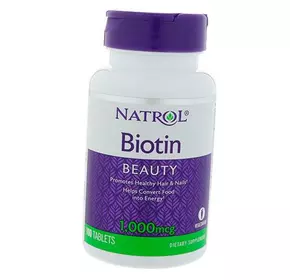 Биотин, Biotin 1000, Natrol  100таб (36358019)