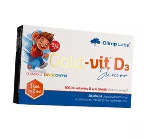 Витамин Д3 для детей, Gold-Vit D3 Junior Tabs, Olimp Nutrition  30таб Фруктовый (36283159)