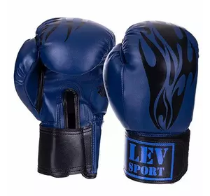 Перчатки боксерские Класс LV-2958 Lev Sport  12oz Синий (37423032)
