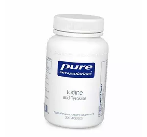 Йод и Тирозин, Iodine & Tyrosine, Pure Encapsulations  120капс (36361036)
