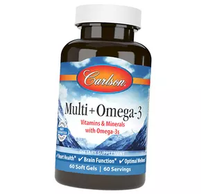 Мультивитамины с Омегой, Multi + Omega-3, Carlson Labs  60гелкапс (36353102)