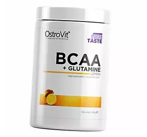 Аминокислоты ВСАА и Глютамином, BCAA + glutamine, Ostrovit  500г Лимон (28250001)