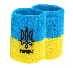 Напульсник спортивный махровый Україна BC-9273    Желто-голубой (35508022)