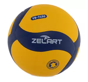 Мяч волейбольный VB-7450 Zelart  №5 Желто-синий (57363023)