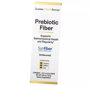 Пребиотическая клетчатка плюс куркума имбирь и босвелия, Prebiotic Fiber, California Gold Nutrition  3пакета Без вкуса (69427007)