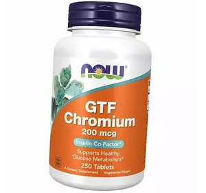 Хром GTF, GTF Chromium 200, Now Foods  250таб (36128382)
