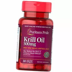 Масло криля, Red Krill Oil 500, Puritan's Pride  30гелкапс (67367021)