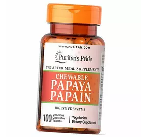 Папаин, Papaya Papain, Puritan's Pride  100таб (69367001)