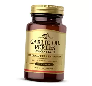 Чесночное масло концентрат, Garlic Oil Perles, Solgar  100гелкапс (71313009)