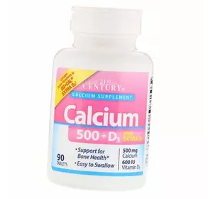Кальций Д3, Calcium 500 Extra D3, 21st Century  90таб (36440030)