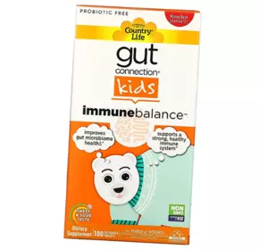 Добавка для укрепления иммунитета детей, Gut Connection Kids Immune Balance, Country Life  100таб (72124016)