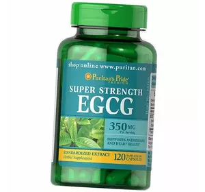 Натуральный Экстракт зеленого чая, Super Strength EGCG 350, Puritan's Pride  120капс (71367063)