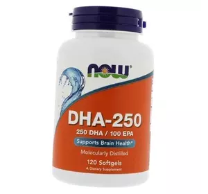 Рыбий жир, DHA-250, Now Foods  120гелкапс (67128002)