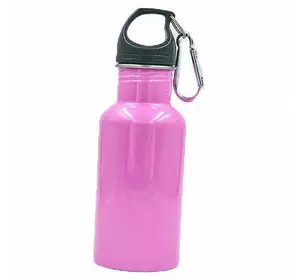 Бутылка для воды с карабином FI-0044   500мл Розовый (09429036)