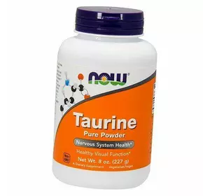 Таурин для нервной системы и здоровья глаз, Taurine Powder, Now Foods  227г (27128041)