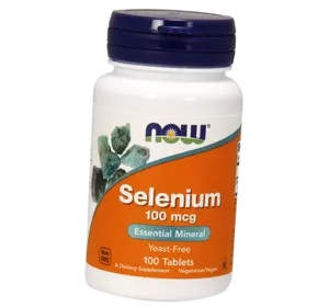 Селен, Бездрожжевой L-Селенометионин, Selenium 100, Now Foods  100таб (36128089)