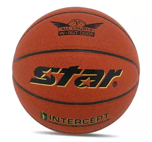 Мяч баскетбольный Intercept BB4505 Star  №5 Оранжевый (57623087)