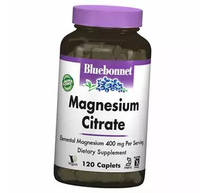 Магний Цитрат, Magnesium Citrate, Bluebonnet Nutrition  120каплет (36393065)