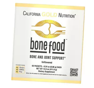 Комплекс для поддержки здоровья костей и суставов, Bone Food Packets, California Gold Nutrition  60пак (68427006)
