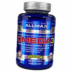Жирные кислоты, Омега 3, Omega 3, Allmax Nutrition  180гелкапс (67134001)