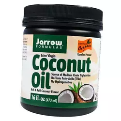 Нерафинированное Кокосовое масло, Coconut Oil Extra Virgin, Jarrow Formulas  473мл (05345002)