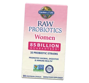 Пробиотическая формула для женщин, Raw Probiotics Women, Garden of Life  90вегкапс (69473004)