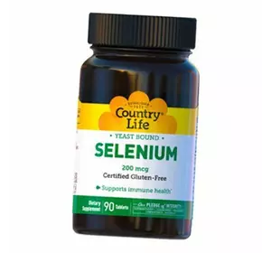 L-Селенометионин, Selenium 200, Country Life  90таб (36124109)