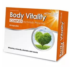 Витаминно-минеральный комплекс с женьшенем, Body Vitality Complex, Activlab  30капс (36108015)
