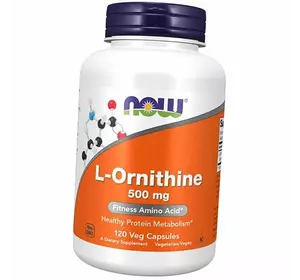 Орнитин, L-Ornithine 500, Now Foods  120вегкапс (27128042)
