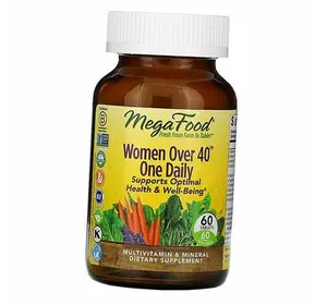 Витамины для женщин после 40 лет, Women Over 40 One Daily, Mega Food  60таб (36343006)