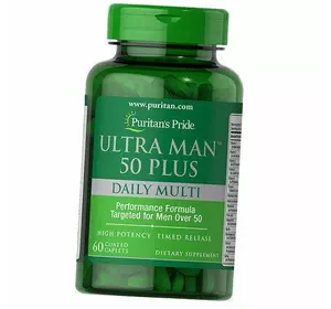 Витамины для мужчин после 50 лет, Ultra Man 50 Plus, Puritan's Pride  120каплет (36367126)