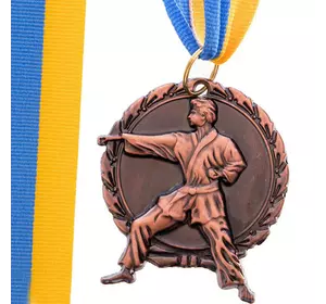Медаль спортивная с лентой Карате C-4338     Бронзовый (33508366)