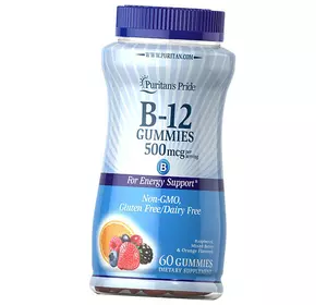 Жевательный Витамин В12, Vitamin B12 Gummies 500, Puritan's Pride  60таб Мультифрукт (36367255)