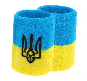 Напульсник спортивный махровый Герб Украины BC-9280    Желто-голубой (35508021)