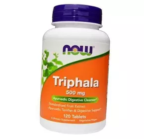 Трифала, Triphala 500, Now Foods  120таб (71128117)