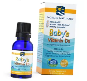 Витамин Д для детей, Baby's Vitamin D3, Nordic Naturals  11мл (36352017)