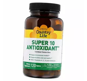 Антиоксидантный Комплекс, Super 10 Antioxidant, Country Life  120таб (70124003)