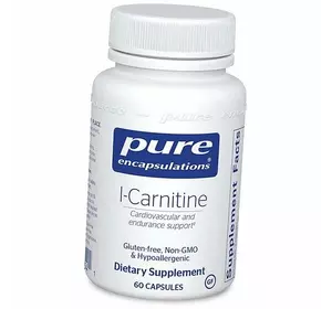 Карнитин Тартрат, L-Carnitine, Pure Encapsulations  60капс (02361005)