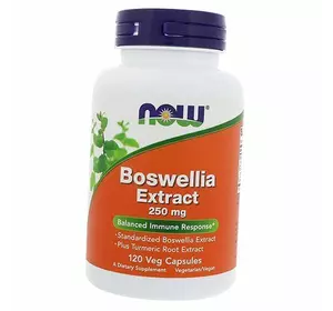 Экстракт Босвеллии и Куркумин, Boswellia Extract 250, Now Foods  120вегкапс (71128024)