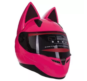 Мото Кото шлем с ушками женский MS-1650   M Розовый (60429509)