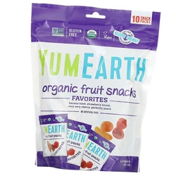 Фруктовые Снеки, Organic Fruit Snacks Packs, YumEarth  198г Ассорти (05608009)
