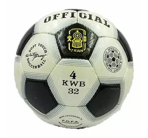 Мяч футбольный Official FB-0170 No branding  №4 Черный (57429139)