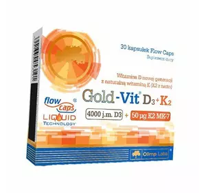 Витамин Д3 К2, Gold-Vit D3 + K2, Olimp Nutrition  30капс (36283099)