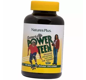 Витамины для подростков, Power Teen Multivitamin, Nature's Plus  180таб (36375039)