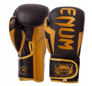 Перчатки боксерские Elite VL-8291 Zelart  12oz Черно-золотой (37429436)