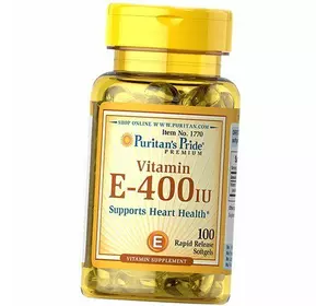 Витамин Е, Альфа-Токоферол, Vitamin E-400, Puritan's Pride  100гелкапс (36367022)
